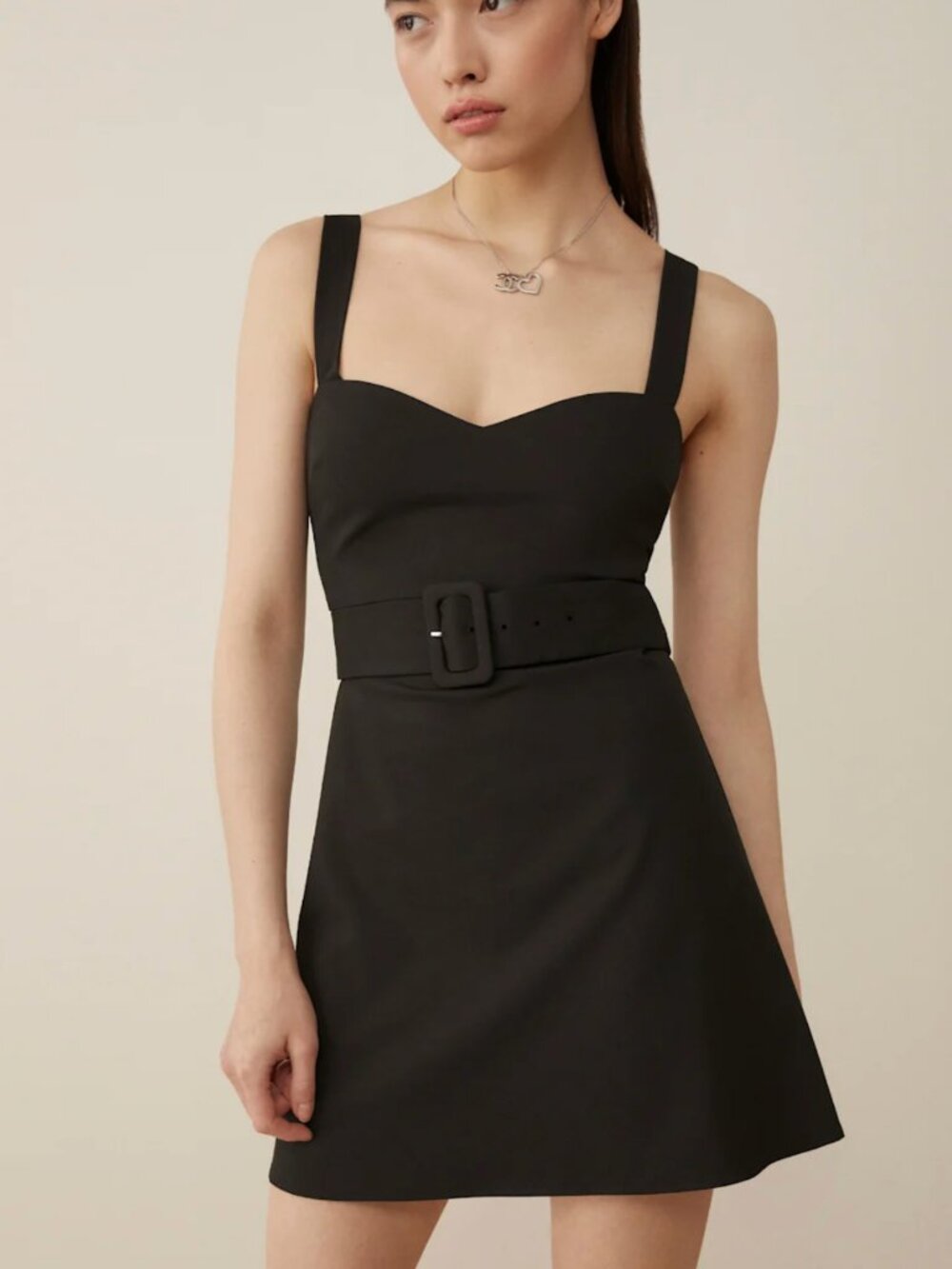 XS Reformation Huxley Belted Dress in Chestnut Brown, XS